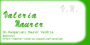 valeria maurer business card